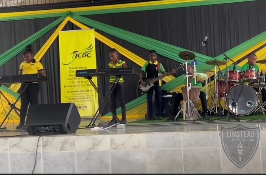 The School Band on Stage